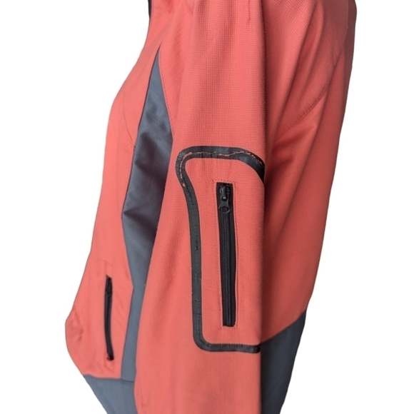 PULSE WOMEN'S SOFT SHELL WATERPROOF JACKET, CORAL/gray sz L - Picture 7 of 12
